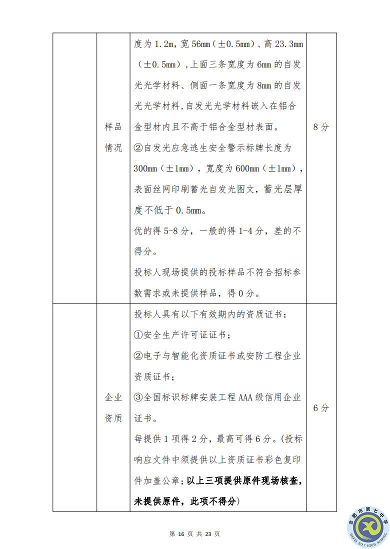 合肥七中運(yùn)動場臺階自發(fā)光應(yīng)急逃生安全標(biāo)志建設(shè)項(xiàng)目招標(biāo)公告(圖16)