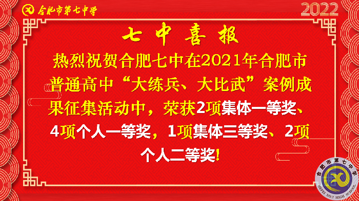 合肥七中在合肥市普通高中“大練兵、大比武”案例成果征集評(píng)比活動(dòng)中喜獲佳績(jī)(圖2)